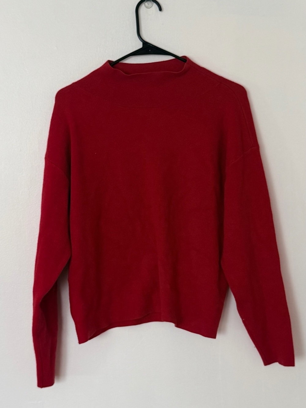 Anthropologie Red Women’s Mockneck Sweater